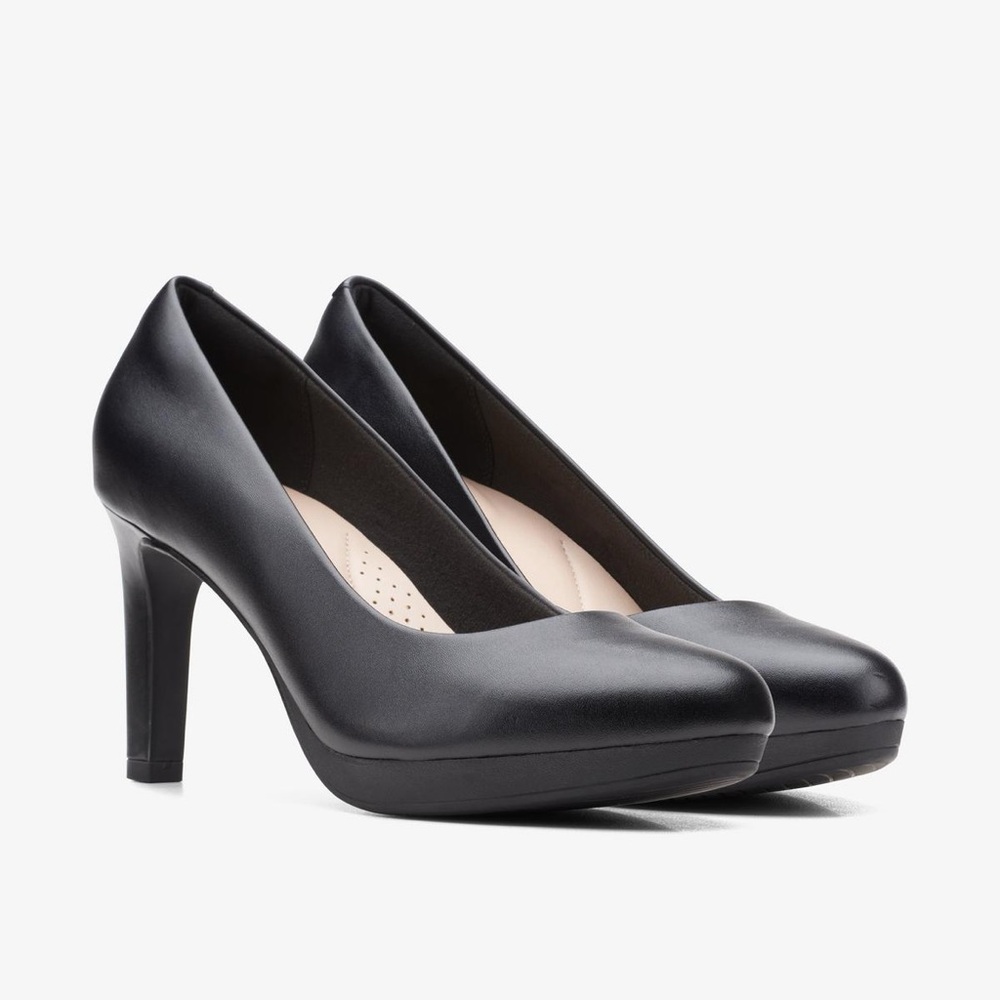 Clarks Ambyr Joy Black High Heel Pumps Sleek Professional Design